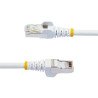 Cable de 3m de Red Ethernet CAT6a, Blanco, LSZH, 10Gb, 500MHz, PoE++ de 100W, Snagless sin Pestillo, RJ-45, S/FTP, Extremo Secun