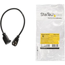 Cable de 0.45m de Extensión de Alimentación de Computadora, Plano NEMA 5-15P a NEMA 5-15R, Extensión de Toma, UL, Para Computad