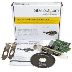 Tarjeta Serial PCI Express de 2 Puertos DB9 RS232 con UART 16C1050, Adaptador Interno Serial PCI-E, PCI Express x1, PC, Linux, 2