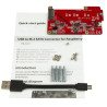Conversor Adaptador USB a M.2 NGFF SATA SSD para Placas de Desarrollo y Raspberry Pi, con Accesorios