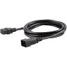 Cable de 3m de Extensión de Alimentación, Cable de Extensión IEC 320 C19 a IEC 320 C20 Negro, 15A 250V, 14AWG, Alargador, Para U