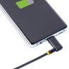 Cable 15cm USB A a USB C Acodado en Ángulo Recto, Cable USB-C de Carga Rápida de Alta Resistencia, USB 2.0 A a USB Tipo-C