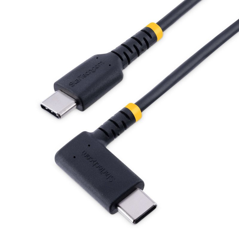 Cable 15cm USB C Acodado en Ángulo Recto, PD 60W, 3A, Cable USB-C de Carga Rápida, de Alta Resistencia, USB 2.0 Tipo C, Extremo