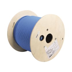 Bobina de cable blindado f, UTP de 4 pares, cat6a, soporte de aplicaciones 10GBase-t, LSZH (libre de gases tóxicos), color azul,