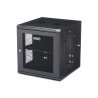 Gabinete Rack 12U 19" para Pared para Equipos Informáticos con 50cm/20" de Profundidad y 4 Postes, Puerta con Bisagras, 90kg