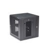 Gabinete Rack 12U 19" para Pared para Equipos Informáticos con 50cm/20" de Profundidad y 4 Postes, Puerta con Bisagras, 90kg