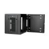 Gabinete Rack 12U 19" para Pared para Equipos Informáticos con 50cm/20" de Profundidad y 4 Postes, Puerta con Bisagras, 90kg