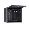 Gabinete Rack 12U 19" para Pared para Equipos Informáticos con 50cm/20" de Profundidad y 4 Postes, Puerta con Bisagras, 90kg