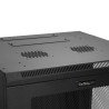 Gabinete Rack 12U 19" para Pared para Equipos Informáticos con 50cm/20" de Profundidad y 4 Postes, Puerta con Bisagras, 90kg
