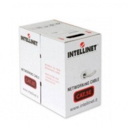 Bobina Cat. 5e Intellinet UTP 305 mts multifiliar color gris