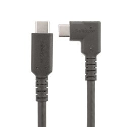 Cable de 1m USB-C Resistente Acodado a la Derecha, USB 3.2 Gen 2 (10 Gbps), USB Tipo C, DP de Modo Alt 4K 60Hz, PD 100W, Cable f