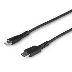 Cable Resistente USB-C a Lightning de 1 m Negro, Cable de Sincronización y Carga para iPhone/iPad, Certificado MFi de Apple
