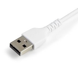 Cable Resistente USB-A a Lightning de 30 cm Blanco, Cable de Sincronización/Carga para iPhone/iPad, Certificado MFi de Apple