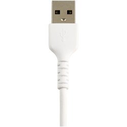 Cable Resistente USB-A a Lightning de 30 cm Blanco, Cable de Sincronización/Carga para iPhone/iPad, Certificado MFi de Apple