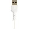 Cable Resistente USB-A a Lightning de 30 cm Blanco, Cable de Sincronización/Carga para iPhone/iPad, Certificado MFi de Apple