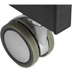 Escritorio Móvil de Trabajo de Pie, Mesa Ergonómica/Portátil, Ajuste de Altura, Estación/Carro con Ruedas para PC/Laptop