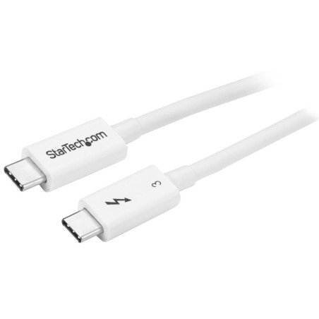 Cable Thunderbolt 3 Pasivo 50cm, 40Gb, PD 100W, 5K, Certificado, Comp USB4/Modo Alt DP, Thunderbolt 4, USB-C, Blanco