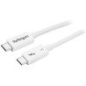 Cable Thunderbolt 3 Pasivo 50cm, 40Gb, PD 100W, 5K, Certificado, Comp USB4/Modo Alt DP, Thunderbolt 4, USB-C, Blanco