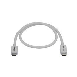 Cable Thunderbolt 3 Pasivo 50cm, 40Gb, PD 100W, 5K, Certificado, Comp USB4/Modo Alt DP, Thunderbolt 4, USB-C, Blanco
