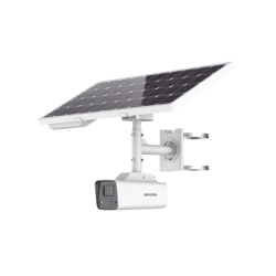 Kit solar IP all in one, cámara bala colorvu 4 megapixel, lente 4mm, panel solar, batería de respaldo de litio 23.2ah (hasta 24