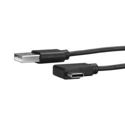 Cable de 1m USB-A a USB-C Acodado a la Derecha, Cable Adaptador USB A a USB Tipo C en Ángulo a la Derecha, Extremo Secundario: 1