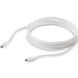 Cable 4m USB-C a USB-C con capacidad para Entrega de Alimentación de 5A, USB Tipo C, Cable de Carga USBC, USB 2.0, Blanco, Extre