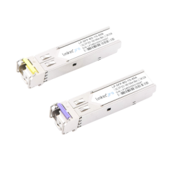 Transceptores bidireccionales SFP (mini-gbic) para fibra monomodo, 1.25 gbps de velocidad, conectores lc, simplex, hasta 80 km d