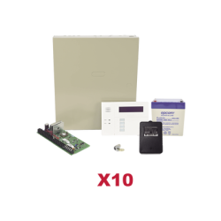 Kit de 10 paneles de alarma vista48 con batería y transformador