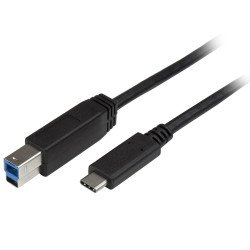 Cable Adaptador de 2m USB Tipo C a USB B USB 3.0 5Gbps, Cable de Impresora USB C a USB Tipo B, Extremo Secundario: 1 x 9-pin U