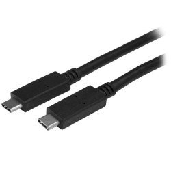 StarTech Cable de 1m USB-C con Entrega de Potencia hasta 5A, USB 3.1 de 10 Gbps USB Tipo C Certificado, Extremo Secundario: 1 x