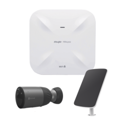 Kit de Cámaras Wi-Fi con Access Point/ Incluye 1 Cámara de Batería CS-BC1C, 1 Panel solar Mod. CS-CMT-SOLARPANEL-C, 1 Access Poi