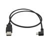 Cable de 0.5m Micro USB Acodado a la Izquierda para Carga y Sinc