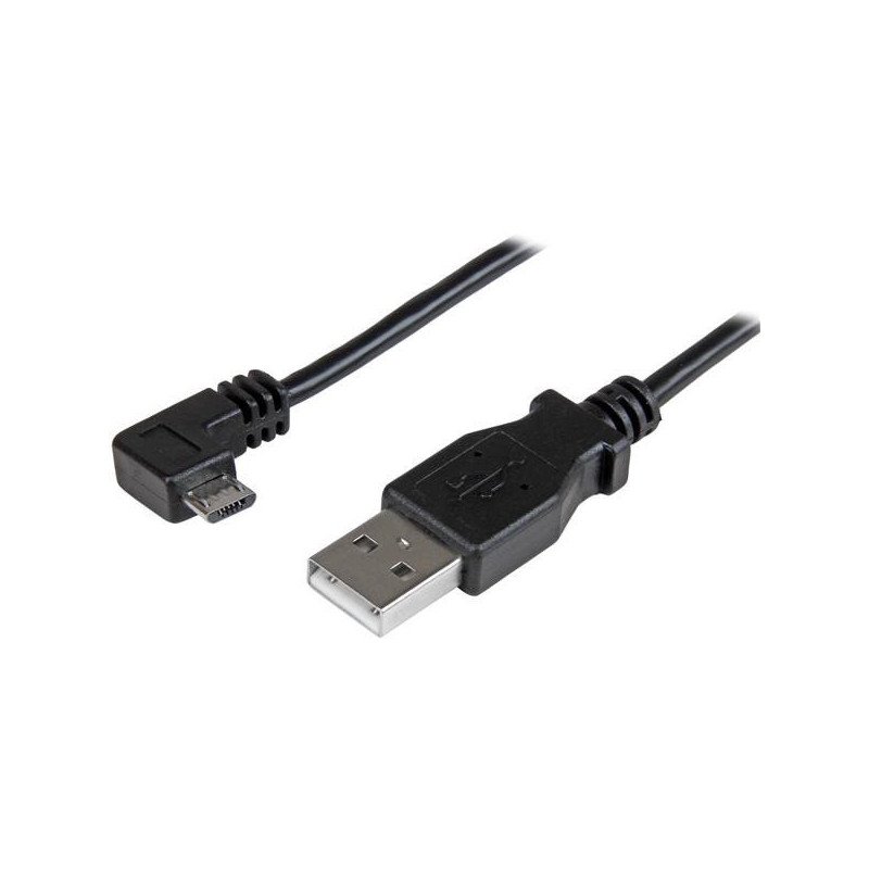 Cable de 0.5m Micro USB Acodado a la Derecha para Carga y Sinc Cable de 0.5m Micro USB Acodado a la Derecha para Carga y Sinc