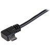 Cable de 0.5m Micro USB Acodado a la Derecha para Carga y Sincronización de Teléfonos Celulares o Tablets, Extremo Secundario