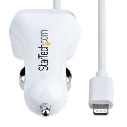 Cable en Espiral Lightning Cargador de Coche, Cable de 1m en Espiral