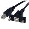 Cable USB de Montaje en Panel USB B a USB B de 30cm, Hembra a Macho, Extremo Secundario: 1 x USB 2.0 Type B, Female
