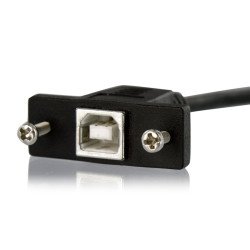 Cable USB de Montaje en Panel USB B a USB B de 30cm, Hembra a Macho, Extremo Secundario: 1 x USB 2.0 Type B, Female