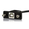 Cable USB de Montaje en Panel USB B a USB B de 30cm, Hembra a Macho