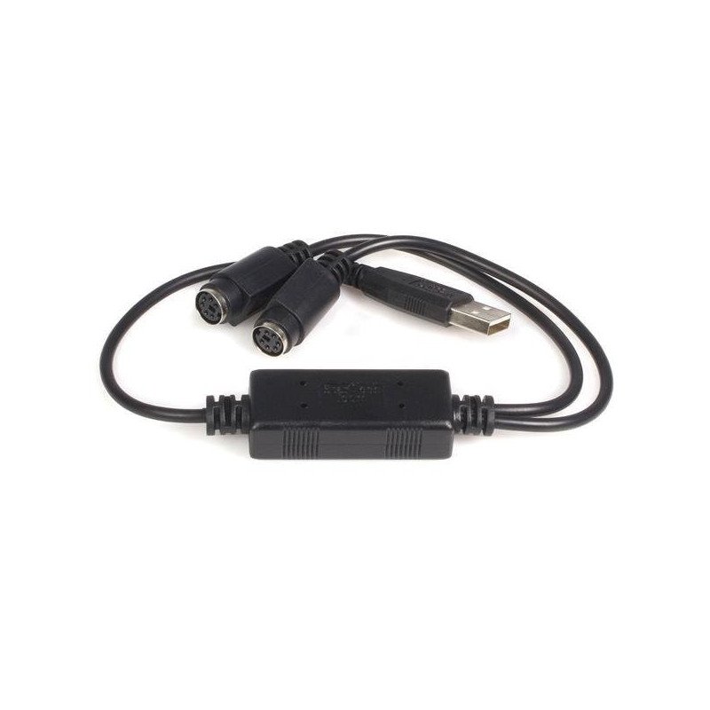 Convertidor Teclado Mouse PS/2 Mini DIN a USB, 2x PS/2 Hembra, 1x USB Convertidor Teclado Mouse PS/2 Mini DIN a USB, 2x PS/2 Hembra, 1x USB