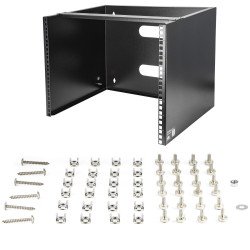 Bracket de Montaje en Pared para Equipo de Rack 8U de 13.75 Pulgadas de Profundidad, 36.38kg Capacidad máxima de peso