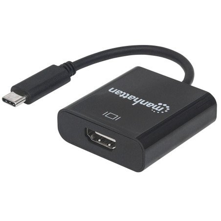 Convertidor Manhattan de video USB-c a HDMI h color negro
