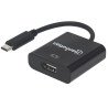 Convertidor Manhattan de video USB-c a HDMI h color negro