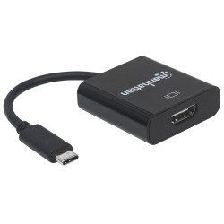 Convertidor Manhattan de video USB-c a HDMI h color negro