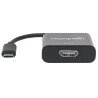 Convertidor Manhattan de video USB-c a HDMI h color negro