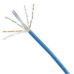 Bobina de cable UTP 305 m. De cobre, reelex, azul, categoría 6 mejorado (23 AWG), PVC (cmr, riser), de 4 pares