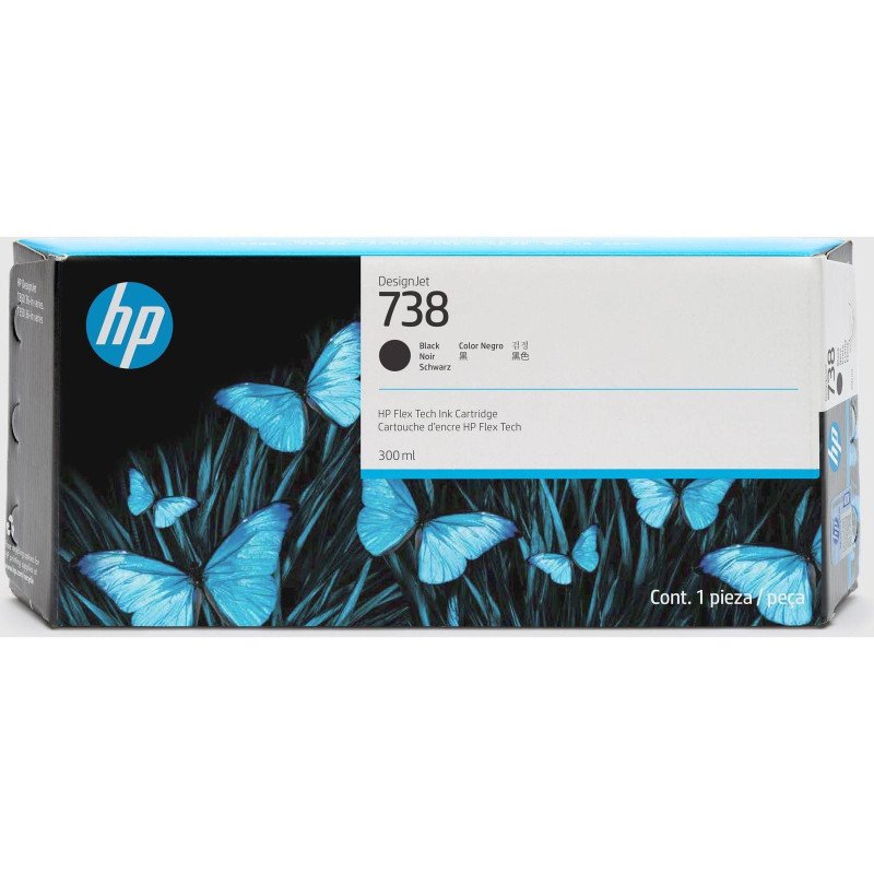 Cartucho de tinta HP 738 Inyección de tinta - Negro - Original