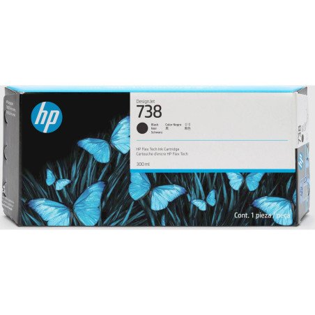 Cartucho de tinta HP 738 Inyección de tinta - Negro - Original