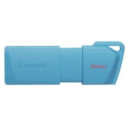 Memoria flash USB Kingston 64GB turquesa neón 3.2 gen 1(kc-u2l64-7lb)