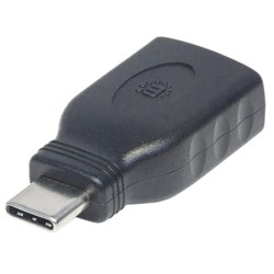 Adaptador USB-c Manhattan cm-ah v3.1 negro