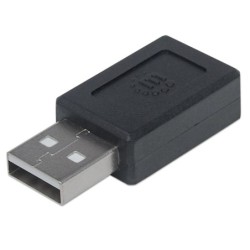 Adaptador USB-c Manhattan am-ch v2 negro